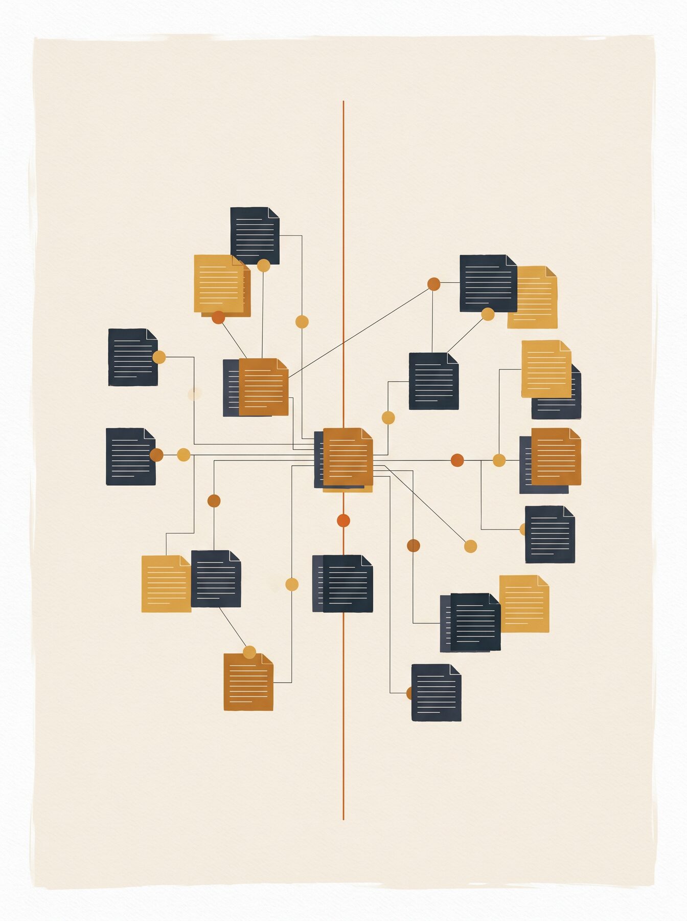 Abstract editorial illustration for Research Policymaking