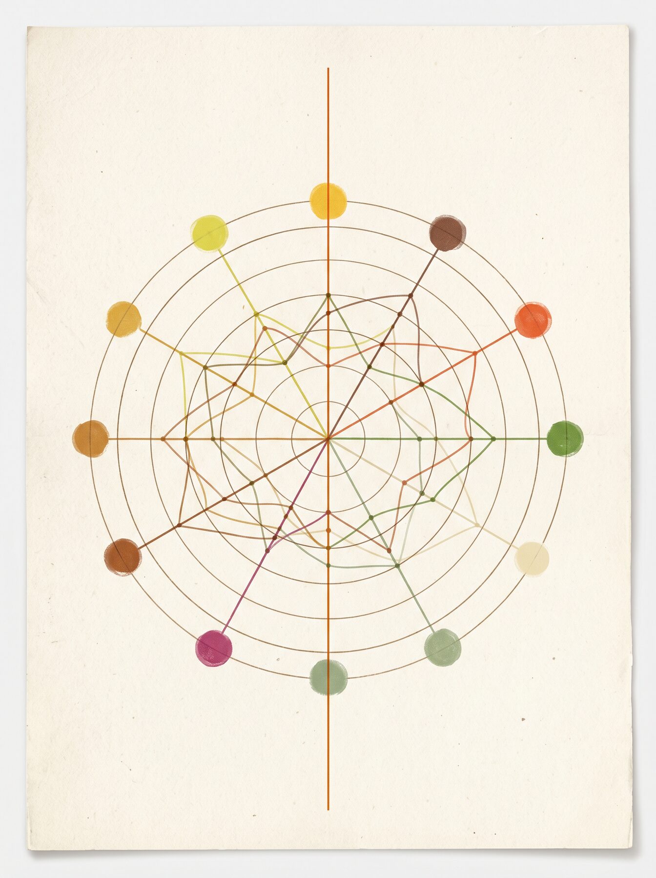 Abstract radial sensory diagram for SEASONED